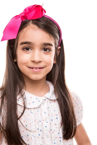 Girl posing over white — Stock Photo, Image