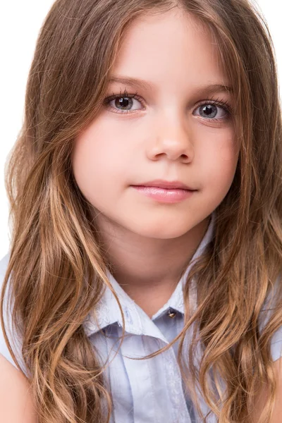 Girl posing over white — Stock Photo, Image