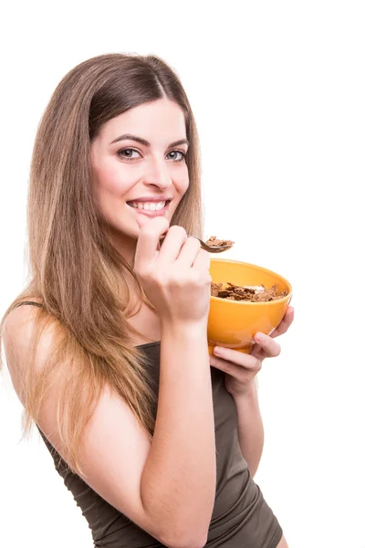 Women eating cereals — Stock Photo, Image