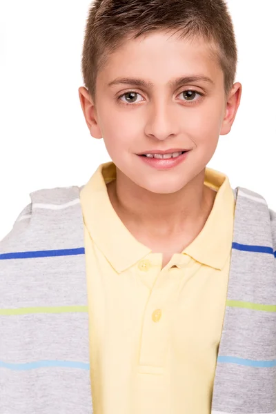 Boy posing over white — Stock Photo, Image