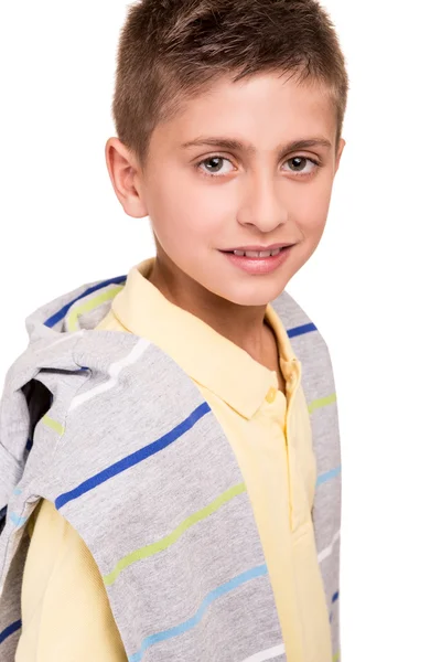 Boy posing over white — Stock Photo, Image