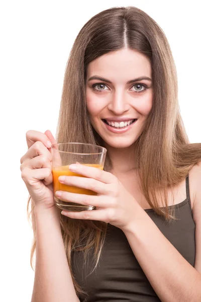 Chica bebiendo jugo —  Fotos de Stock