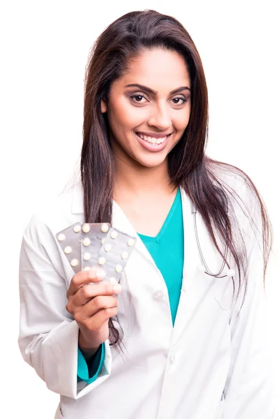 Doctor showing pills — Stock Photo, Image