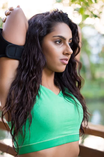 Woman stretching — Stock Photo, Image