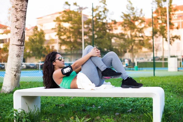 Fitness-Frau — Stockfoto