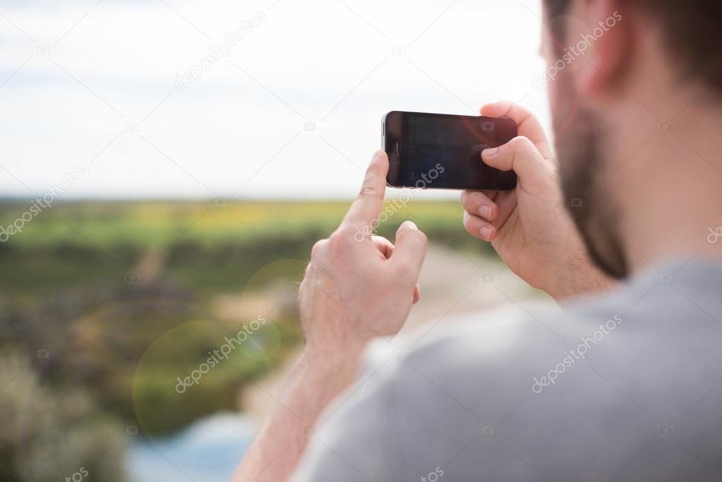 Man taking photos