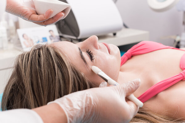 Woman in beauty salon