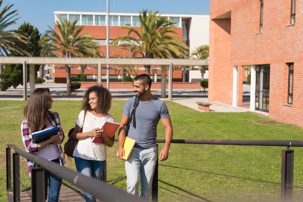 Groep studenten in Campus — Stockfoto