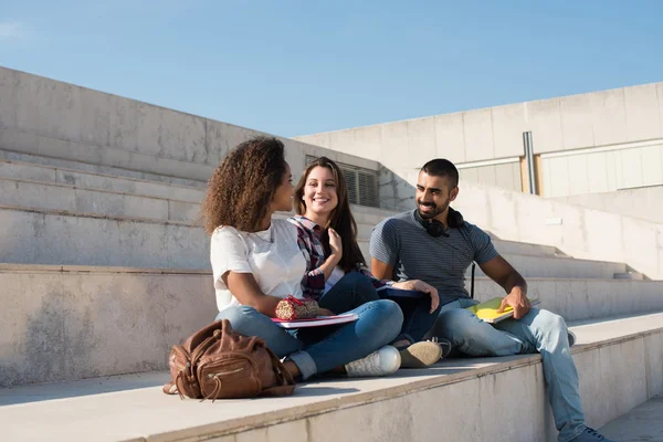 Grupo de estudantes no Campus — Fotografia de Stock