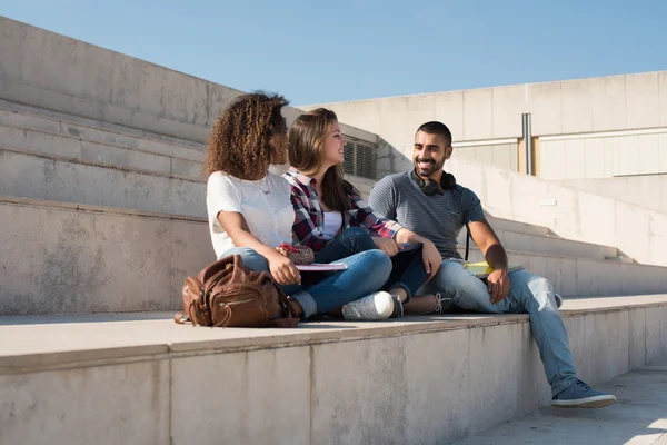 Grupo de estudantes no Campus — Fotografia de Stock