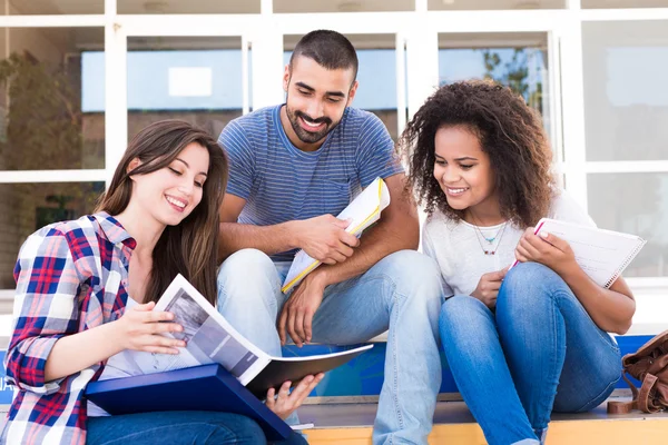 Gruppo di studenti in Campus — Foto Stock