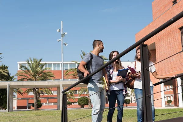 Groep studenten in Campus — Stockfoto