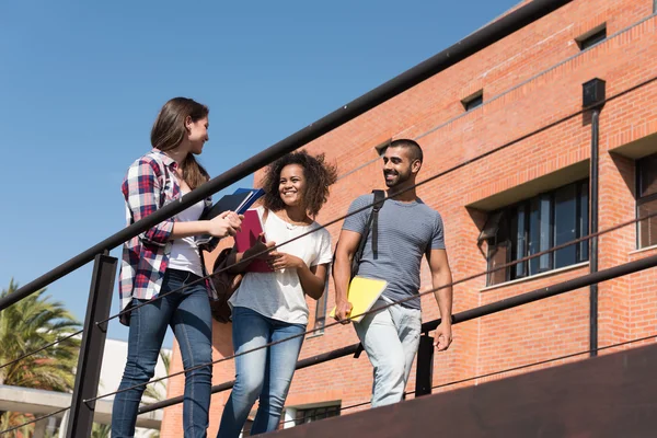 Groep studenten in Campus — Stockfoto