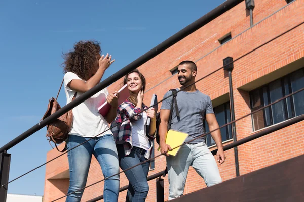 Groep studenten in Campus — Stockfoto