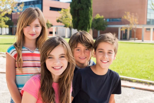 Kids on school campus Royalty Free Stock Photos