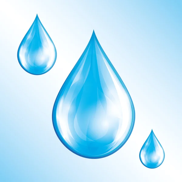 Water drops isolated — Stock Vector