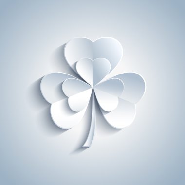 Güzel Patricks Günü kartı gri yapraklı yonca ile