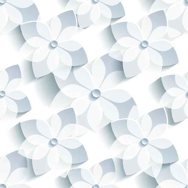 Background seamless pattern with stylized sakura — Stock Vector