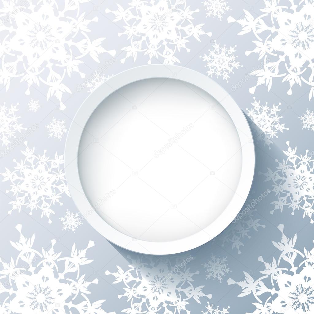 Winter luxury modern background with snowflakes