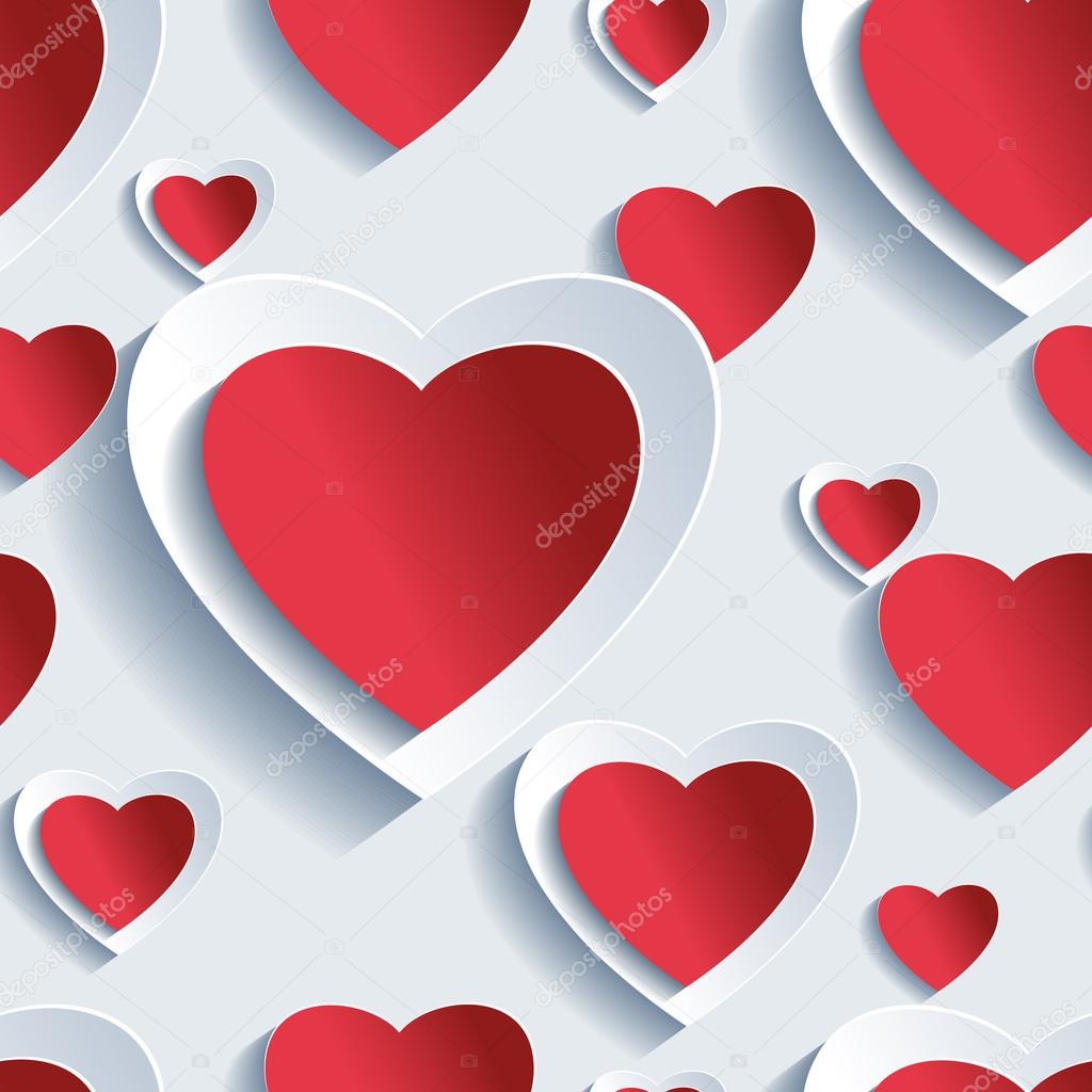 Happy valentine's day wallpaper in paper style with many hearts 3d objects  on pink background.,3d model and illustration. 6907767 Stock Photo at  Vecteezy