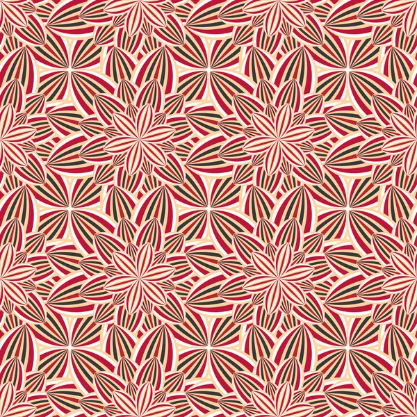 Modèle abstrait sans couture avec chrysanthème de fleurs — Image vectorielle