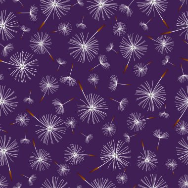 Güzel koyu mavi seamless modeli karahindiba kabartmak ile