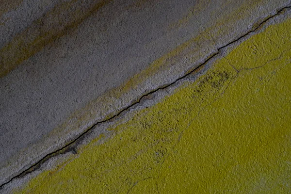 Ancienne Texture Fond Peinte Murale Altérée Jaune Sale — Photo