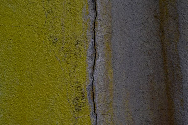 Textura Fundo Parede Pintada Resistente Intemperismo Sujo Amarelo — Fotografia de Stock