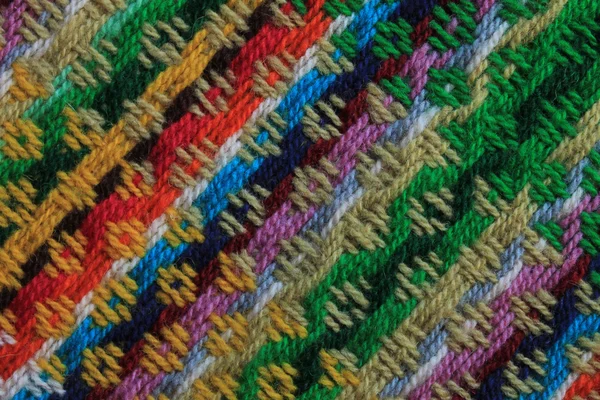 Handmade multicolor knitting wool texture background — Stock Photo, Image