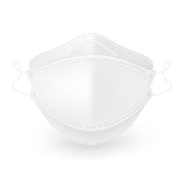 Yeni 3 boyutlu tıbbi maskeler üstün koruma sağlar. 4 katmanlı filtre sistemi konuşurken, öksürürken ya da hapşırırken yardımcı olur, maske beyaz arka plana düşmez. Gerçekçi dosya.