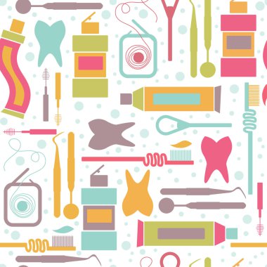 Diş Bakımı konulu sonsuz desen