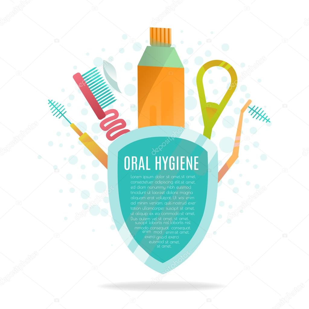 Background on oral hygiene theme — Stock Vector © AnnaReichel 107468228