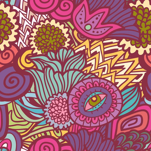 Bizarre motif floral sans couture — Image vectorielle