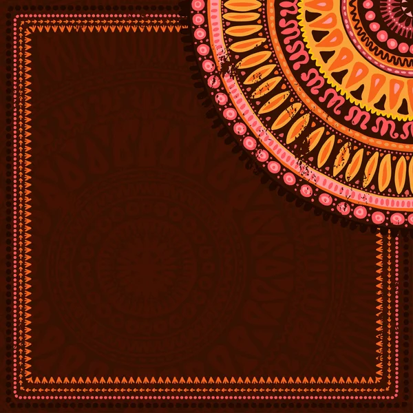 Handgetekende achtergrond in indische stijl — Stockvector
