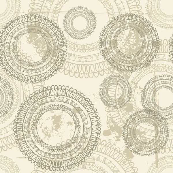 Hand drawn  lace vintage seamless pattern — Stock Vector