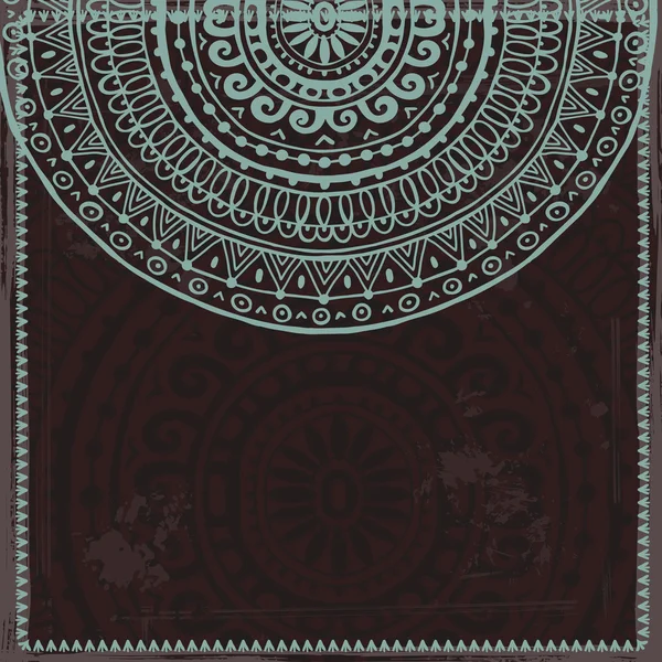 Ręcznie rysowane koronki karty w stylu orientalnym — Wektor stockowy