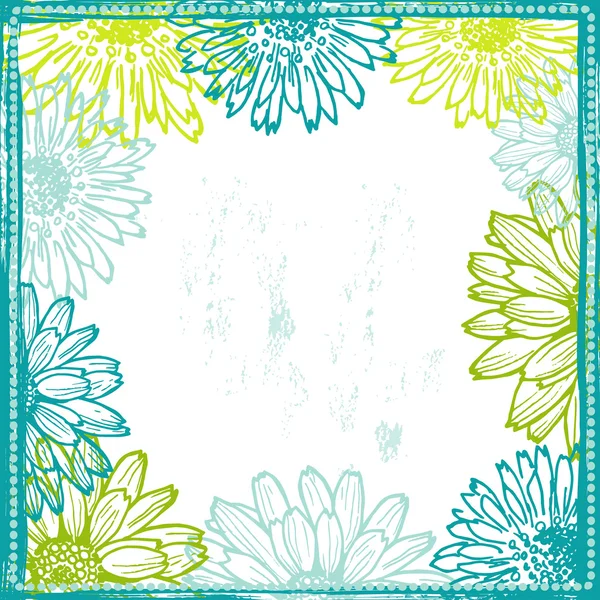 Inschrijving kant floral frame — Stockvector