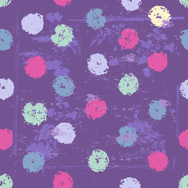 紫の色調のエレガントな水玉シームレス パターン — ストックベクタ