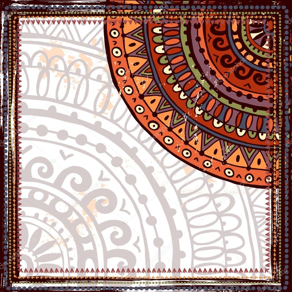 Hand drawn  background in african style