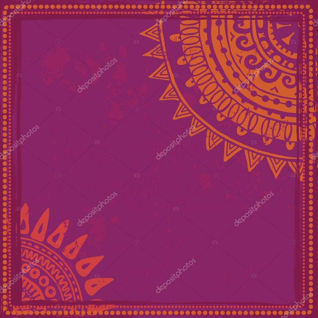 Hand drawn backdrop in indian style Stock Vector Image by ©AnnaReichel  #58694123