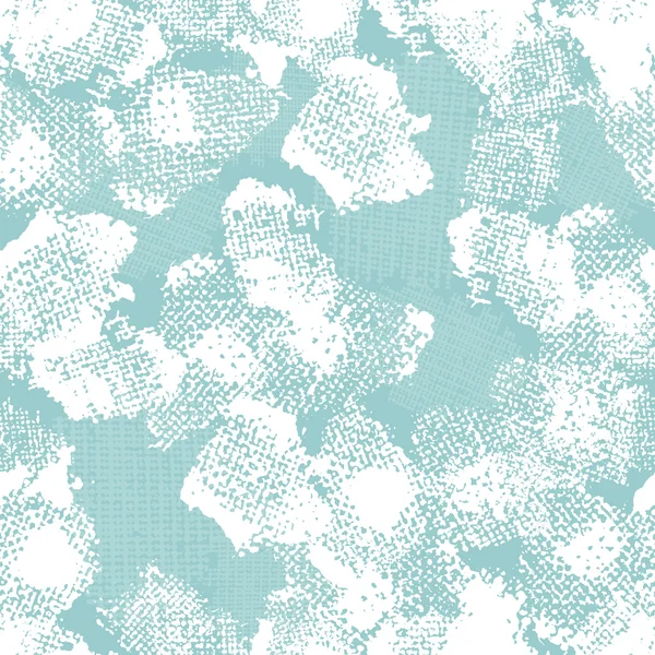 Hand painted textured abstract  seamless pattern in sea green — Stock Vector