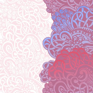 Elle çizilmiş garip sorunsuz kenarlık