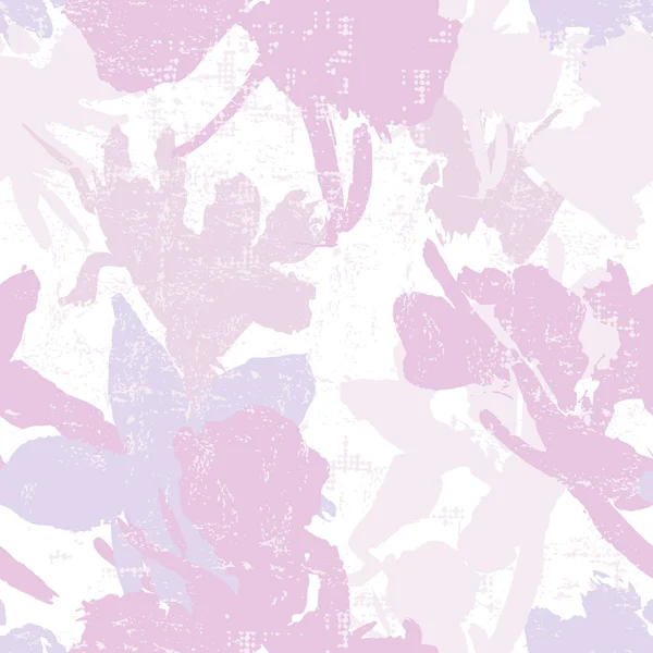 手作り水彩アイリス花シルエットのシームレス パターン — ストックベクタ