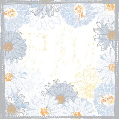 İhale papatya çiçekler skeç