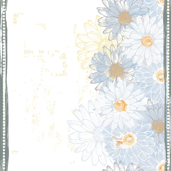 Kézzel készített eleganciája virág zökkenőmentes banner. — Stock Vector