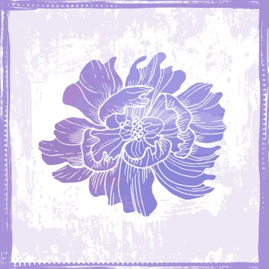 Elegance suluboya el çekilmiş çiçek