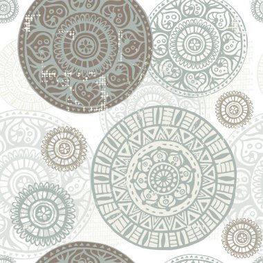 Etnik eski püskü seamless modeli