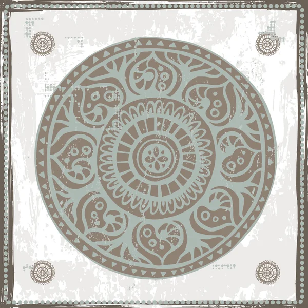 Handgezeichnetes ethnisches Mandala — Stockvektor