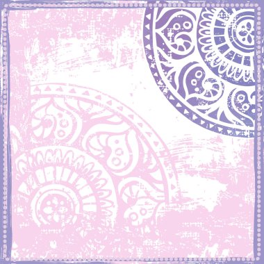 Elle çizilmiş Hint vintage zemin