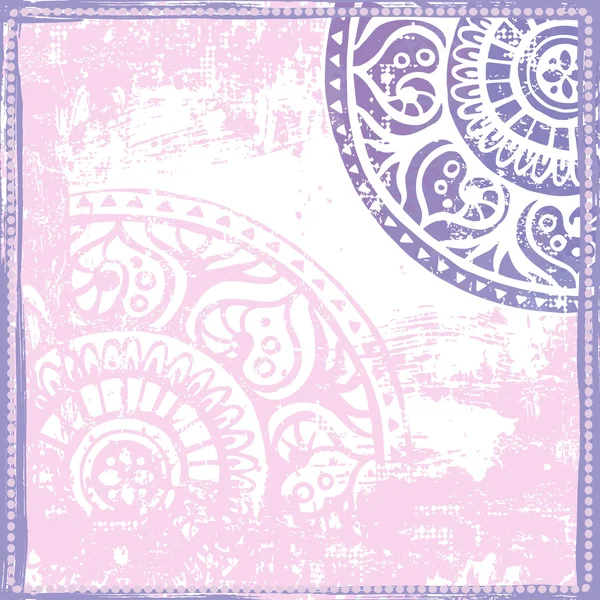 Hand drawn  indian vintage backdrop — Stock Vector